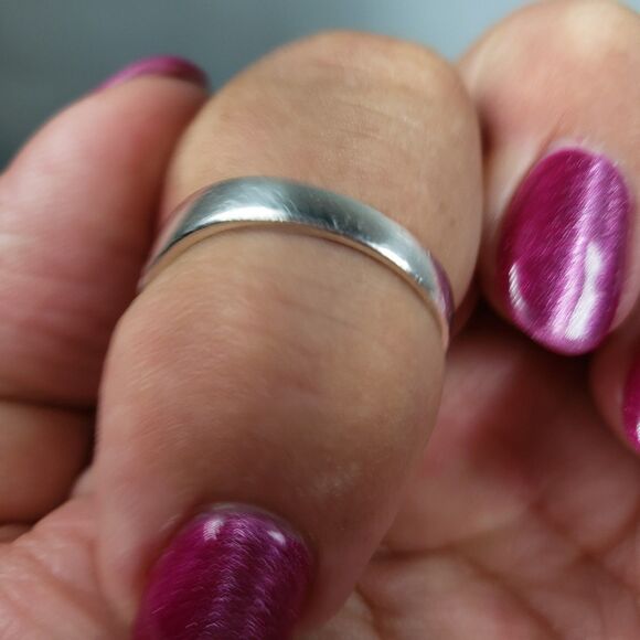 Vintage Signed CNA 7 Deep Blue Sapphire Sterling Silver 925 Ring Size 9 - Picture 12 of 17